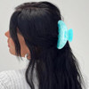 Banatra Acrylic Hair Claw Clips Medium Hair Claw Cute Clip Claws Non Slip Hair Accessories For Women And Girls 2 Pcs Dark Blue Plus Yellow