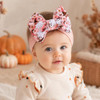 Kidocheese Halloween Baby Girl Bows Pumpkin Headband Elastic Nylon Hairbands Hair Accessories For Newborn Infant Toddler Kids