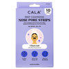 Cala Deep Cleansing Nose Pore Strips Blackhead Remover And Pore Unclogger 10 Strips For Normal Dry Combination Oily Skin With Witch Hazel