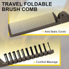 Qjaiune 3 Pcs Foldable Double Headed Comb 17G Portable Coffee