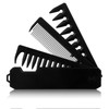 Tyqour Folding Pocket Comb 3 In 1 Travel Hair Brush Foldable Comb For Men