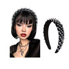 Zuyasez Black Spike Headband Punk Leather Studded Hair Band