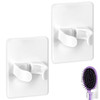 Biiange Hairbrush Holder Hanging Comb Organizer Self Adhesive Comb Holder Suitable For Most Combs For Home Or Salon 2Pcs White