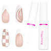 Amarimay Nail Polish White Gel Art Liner 7Ml Classic Colors Nail Paint Design With Thin Brush For Diy French Manicure At Home Uv Led Cure
