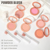 Peach Orange Powder Blush For Cheeks With Brush 03