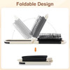 Clofiak Foldable Hair Brush With Mirror Pocket Size Massage Comb