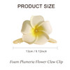 1 Pcs Hawaiian Fake Flower Hair Clips For Women Foam Plumeria Flower Plastic Large Hair Claw Clips For Thin Thick Hair Accessory Wedding