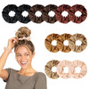 Fasoty 12Pcs Satin Silk Scrunchies Hair Ties For Women Girls 3 Inch Fashion Elastic Bracelets Ponytail Holders Soft Hair Accessories Classic