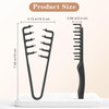 2 Pcs Texture Comb Voluminous Wide Toothed Hair Comb Apparatus Maximum Lift Roots Volume Tool Barber Wide Fine Toothed Dual Purpose Set Abs