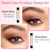 Dexspoeny 2 Pcs Rotating Eyeliner Stamp Pen Set Winged Eyeliner Stamp Waterproof Smudge Proof Eye Liner Tool For Perfect Wings Foldable Eye