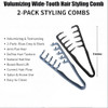 Texture Comb Texture Styling Comb Voluminous Wide Toothed Hair Combs Travel Folding Design Wide Tooth Hair Styling Tool With Textured Grip