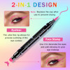 Rosawee 7Pcs Colored Eyeliner Stamps Pen Set Dual Tip Waterproof Liner