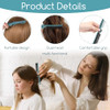 2 Pcs Double Teeth Folding Comb Portable Foldable Pocket Bristle Hairstyle Brush Double Headed Anti Static Comb Travel Foldable Hair Combs
