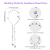 Wedding Rhinestone Butterfly Headband Crystal Tassel Vintage Headwear
