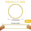 Pagow 60Pcs Shimmer Gold Hair Ties For Women 2Mm Elastic Hair Rubberbands