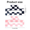 2Pcs Checkered Rectangle Claw Clips For Women Pink And Black Jaw Claw Clips Cute Non Slip Checker Hair Barrettes For Thin And Dense Hair