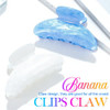 Banatra Acrylic Claw Clips Blue Medium Hair Clips Cute Hair Claws Hair Accessories For Women And Girls Pack Of 2