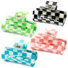 4 Pcs Checkered Claw Clip Multicolored Rectangle Large Hair Claw Clips Cute Fun Strong Hold Non Slip Checker Barrettes Women S Thick Hair