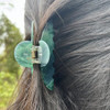 Yoemayuner Large Vintage Hair Clip Set 4Pcs B Green Hair Claws Clips For Women Girls Thick Hair Strong Hold Rectangle Jaw Clips Nonslip Hair