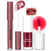Hosaily Tinted Lip Oil And Lip Stain Set Nude Pink Nourishing Plumping Lip Combo Gloss Long Wear Non Sticky High Shine Tinted Lip Glow Oil