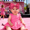 Yanjie 2Pcs 6 Hot Pink Bows For Baby Girls Leopard Headband Pink Bow Infants Toddler Hair Accessories Newborn Headbands Hair Bow Baby