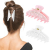 Keukorz 2 Pcs Acrylic Rhinestone Claw Clips For Women Cute
