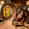 Caution Overstimulated Do Not Approach Hair Clips With Warning Signs Unique Hair Accessories In 4 Colors Each 3.2 Inch Funny Yellow Safety