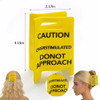 Overstimulated Caution Sign Hair Claw Clip Do Not Approach Sign Hair Claws Hair Clips Funny Yellow Warning Hair Clip For Thick Hair Funny