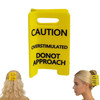 Overstimulated Caution Sign Hair Claw Clip Do Not Approach Sign Hair Claws Hair Clips Funny Yellow Warning Hair Clip For Thick Hair Funny