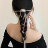 Retro Long Chain Tassel Hairwear Bling Bling Crystal Hair Shiny Hairpin Ponytail Hair Accessories For Women Tassel Metal Hair Stick