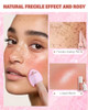 2Pcs Freckle Stamp And Blush Set Natural Faux Freckles 2 In 1 Medium Brown Liquid Freckle Stamp And Coral Pink Cream Liquid Blush For Cheeks