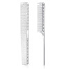 Stainless Steel Fine Tooth Comb 2 Pcs Metal Rat Tail Comb For Men Anti Static Professional Barber Hair Styling Combs Space Aluminum