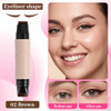 Thrymme 2Pcs Winged Eyeliner Stamp Brown And Black Stamp Wing Eyeliner Long Lasting Waterproof For Winged Cat Eye Easy Beginner Stamps And