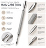 Cuticle Pusher Tools Professional Nail Cuticle Pusher Cuticle Remover Cuticle Trimmer Spoon Shaped Nail Cleaner Dual Sided Metal Stainless