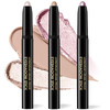 Wugbc 3 Pcs Cream Eyeshadow Sticks Set Highly Pigmented Long Lasting And Creaseproof Matte Glitter Eye Shadow Sticks Easy Blendable Shimmer
