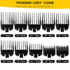 Zafina Up 10 Piece Hair Clipper Guards Cutting Combs Fit For Limural K11S Novah Hcl 001 Surker K7S K9C K9S Black