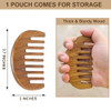 Moreinday Wooden Comb Wide Tooth Comb For Scalp Massage And Distribute Oils