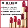 L Oreal Paris Colour Riche Red Lipstick Long Lasting Satin Finish Smudge Proof Lipstick With Hydrating Argan Oil And Vitamin E Reds Of Worth