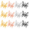 Deeka 12 Pcs Moving Butterfly Clips 3D Metal Gold Silver Black Moving Wings Butterfly Hair Accessories 90S Hair Clips Barrette For Women And