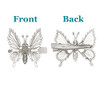Yzurbu 6Pcs 3D Metal Moving Butterfly Hair Clips Cute Barrettes And Clamps 90S Nostalgic Hair Accessories For Women And Girls Silver