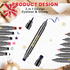 Erinde 6 Colors Liquid Winged Eyeliner Stamp Pen Set Double Ended Black Red Green Purple Blue Eye Liner Pencil Long Lasting Waterproof Stamp