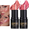 2 Pcs Cream Blush Stick Kit Shimmer Blush 01 Pink 04 Fuchsia