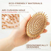 Combetter Bamboo Hair Brush Scalp Massager For Hair Growth And Detangling