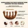 Cureder Wooden Scalp Massager Handmade 100 Percent Natural Green Sandalwood Wide Tooth Combs Wood Massage Comb And Sandalwood Comb For