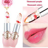Bingbrush 2Pcs Color Changing Lipstick Pink Crystal Flower Jelly Ph Mood Long Lasting Labiales Lip Care Moisturizer Lip Balm Korean Magic