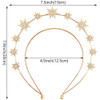 Gold Star Halo Crown Crystal Goddess Headband Rhinestone Halo Wedding Tiara Glitter Bridal Hair Band Headpiece Accessories For Women Girls