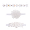 Cherrboll Nylon Headbands For Baby Girl 3Pcs Handmade Floral Hair Bows Stretchy Flower Hairbands For Newborns Infants Toddlers
