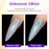 Mizhse Holographic Nail Polish Silver Glitter Nail Polish Air Dry Fast