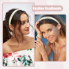 Vocoste 2Pcs Satin Headbands Anti Slip Solid Headband Black And White
