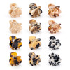 12 Pcs Mini Claw Clips 0.79 Inch Cellulose Acetate Hair Clips For Women